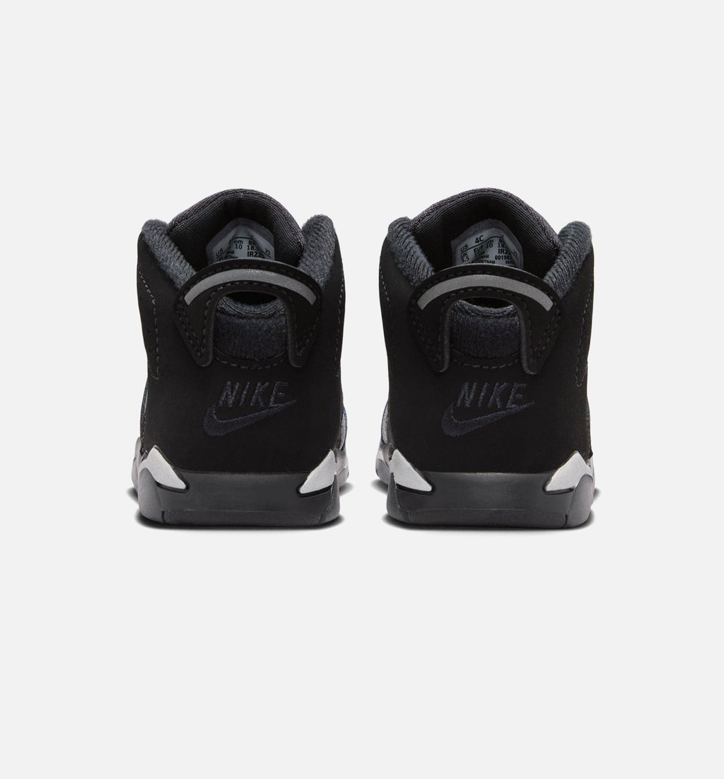 Air Jordan 6 Cap & Gown Infant/Toddler Lifestyle Shoe - Black/Reflective Silver/Black